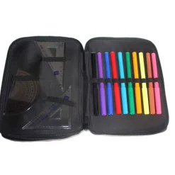 gefüllte Federmappe mit Name | Schulmäppchen mit Pferd rosa