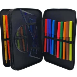 gefüllte Federmappe mit Name und Rückennummer auf Fußballer personalisiert