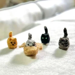 Gehäkelte Mini Katze - Perfektes Geschenk für Katzenbesitzer und Katzenliebhaber
