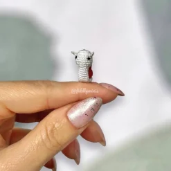 Gehäkelte Mini Schnecke mit Schneckenhäuschen in Herzform (microcrochet) - Perfekt als Geschenk zum Valentinstag