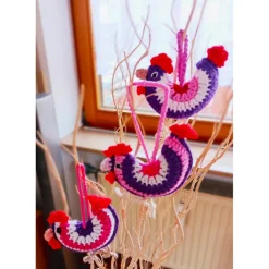 Gehäkelte Osterdeko Huhn im 3 er Set Frühlingsdeko