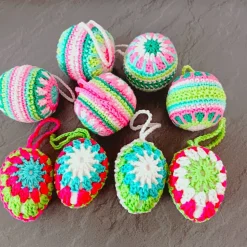 Gehäkelte Osterdeko Ostereier Frühlingsdeko 4 er Set