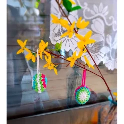 Gehäkelte Osterdeko Ostereier Frühlingsdeko 4 er Set