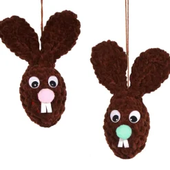 Gehäkelte XL Osterhasen zum Aufhängen – 2er Set Osterdeko Handarbeit