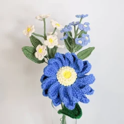 gehäkelter Blumenstrauß Dahlie | Freunde Geschenkidee Kollegen | besonderes Geschenk | Wohndekoration