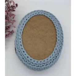 Gehäkelter Korb aus Bobbiny Garn – dekorativer Aufbewahrungskorb,Osterkorb mit Holzboden