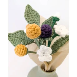 gehäkelter Mini Blumenstrauß | Freundin Geschenkidee Kollegen | Muttertagsgeschenk | Häkeldeko
