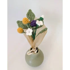 gehäkelter Mini Blumenstrauß | Freundin Geschenkidee Kollegen | Muttertagsgeschenk | Häkeldeko