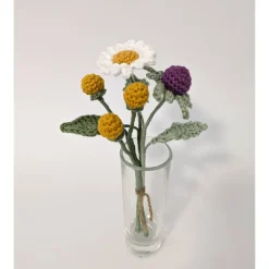 gehäkelter Mini Blumenstrauß | kleines Dankeschön | Bürodeko | kleines Geburtstagsgeschenk