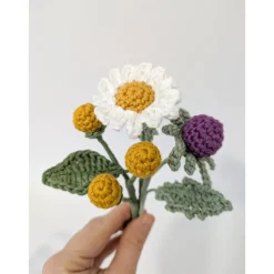 gehäkelter Mini Blumenstrauß | kleines Dankeschön | Bürodeko | kleines Geburtstagsgeschenk