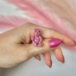 Gehäkelter Miniatur Amigurumi Teddybär - Geschenk zum Valentinstag oder Muttertag