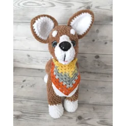 Gehäkelter Plüschhund „Keks“, Gr. ca.31 cm