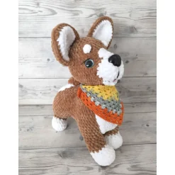 Gehäkelter Plüschhund „Keks“, Gr. ca.31 cm