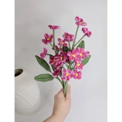 gehäkelter VergissMeinNicht-Blumenstrauß | kunstvolle Blumendeko | Freunde Geschenkidee Hochzeitstag | Geburtstag