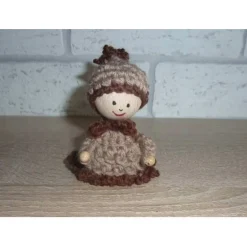 gehäkelter Wichtel - braun (9 cm x 6 cm)