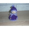 gehäkelter Wichtel - lila (9 cm x 6 cm)
