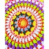 Gehäkeltes Deckchen 37 cm Mandala Boho Stuhlkissen