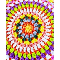 Gehäkeltes Deckchen 37 cm Mandala Boho Stuhlkissen