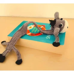 Gehäkeltes Lesezeichen Esel gehäkelt 28 cm lang