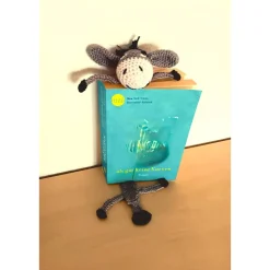Gehäkeltes Lesezeichen Esel gehäkelt 28 cm lang