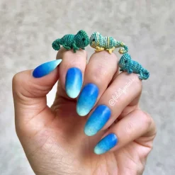 Gehäkeltes Mini Chamäleon (microcrochet)