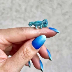 Gehäkeltes Mini Chamäleon (microcrochet)