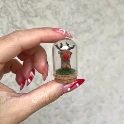 Gehäkeltes Mini Rentier (microcrochet)