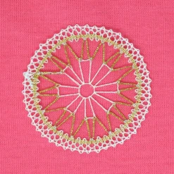 geklöppelte Kugel 2 weiß-gold