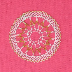 geklöppelte Kugel 2 weiß-gold