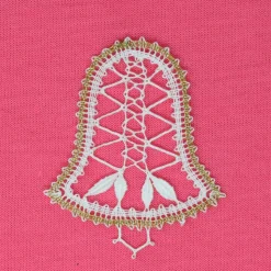 geklöppelter Christbaumschmuck Glocke 5 weiß-gold