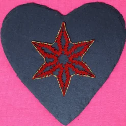 geklöppelter Stern 2 rot-gold