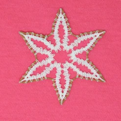 Geklöppelter Stern 2 weiß-gold – Handarbeit, 8 cm, filigraner Christbaumschmuck