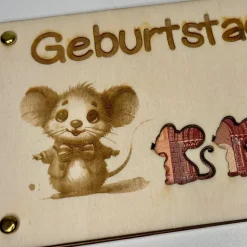 Gelaserte Geldgeschenkkarte 