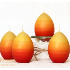 GelbOrangeRot Ostereikerze