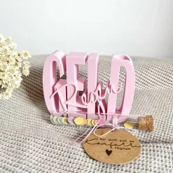 Geld Regen – Originelles Geldgeschenk im Reagenzglas mit Konfetti und Schriftzug