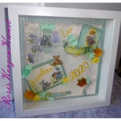 Geldgeschenk * Bilderrahmen * Taufgeschenk * Shadowbox * Taufe * Geburt * Personalisiert * Taufpate *