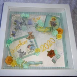 Geldgeschenk * Bilderrahmen * Taufgeschenk * Shadowbox * Taufe * Geburt * Personalisiert * Taufpate *