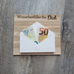Geldgeschenk | Briefumschlag | Gutschein Verpackung | Gutscheinbox Wunscherfüller für Dich | personalisierbar