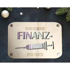 Geldgeschenk - Finanzspritze / Geld schenken / Geschenkverpackung / Geschenkidee / Verpackung für Geld/Geburtstagsgesche