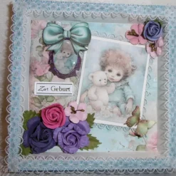 Geldgeschenk * Geburt * Babyparty * Taufe * Deko zur Taufe/Geburt/Babyparty * 3D-Shadowbox *