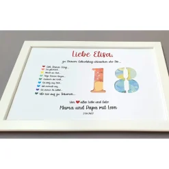 Geldgeschenk 18. Geburtstag, Geldgeschenk personalisiert, Geburtstagsgeschenk, Geschenkidee zum Geburtstag