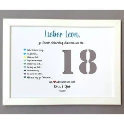Geldgeschenk 18. Geburtstag, Geldgeschenk personalisiert, Geburtstagsgeschenk, Geschenkidee zum Geburtstag