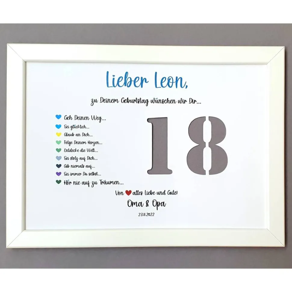 Geldgeschenk 18. Geburtstag, Geldgeschenk personalisiert, Geburtstagsgeschenk, Geschenkidee zum Geburtstag