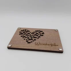 Geldgeschenk | Geschenkkarte aus Holz | Wunscherfüller | Herz | Geldgeschenk Verpackung | Geschenkverpackung |