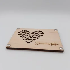 Geldgeschenk | Geschenkkarte aus Holz | Wunscherfüller | Herz | Geldgeschenk Verpackung | Geschenkverpackung |