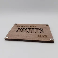 Geldgeschenk | Geschenkkarte aus Holz | NICHTS | Herz | Geldgeschenk Verpackung | Geschenkverpackung | Kleinigkeit