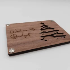 Geldgeschenk | Geschenkkarte aus Holz | Weihnachts-Budget | Tannenbaum | Geldgeschenk Verpackung | Geschenkverpackung |