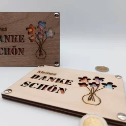 Geldgeschenk | Geschenkkarte aus Holz | Dankeschön | Danke | Geldgeschenk Verpackung | Geschenkverpackung | Kleinigkeit