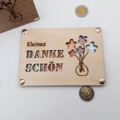Geldgeschenk | Geschenkkarte aus Holz | Dankeschön | Danke | Geldgeschenk Verpackung | Geschenkverpackung | Kleinigkeit