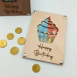 Geldgeschenk | Geschenkkarte aus Holz | Happy Birthday | Geburtstag | Geldgeschenk Verpackung | Geschenkverpackung